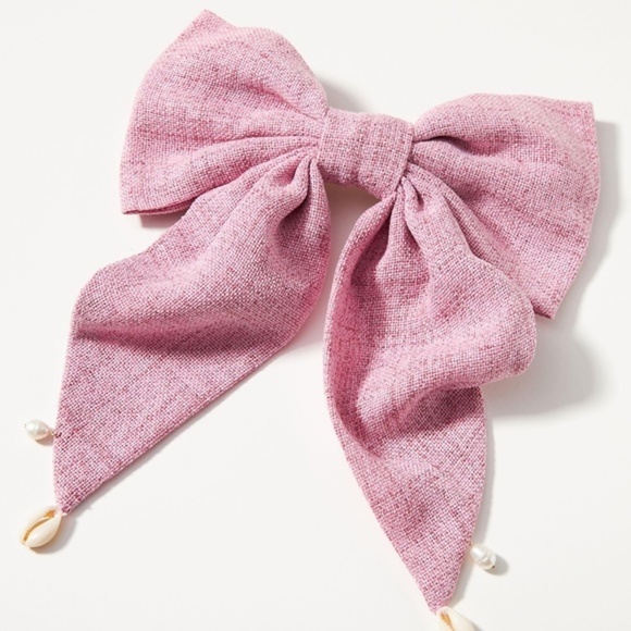 Anthropologie  Pink  Seaside Bow Barrette - Picture 1 of 1
